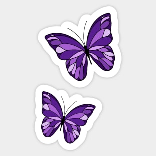 Purple Butterflies Sticker